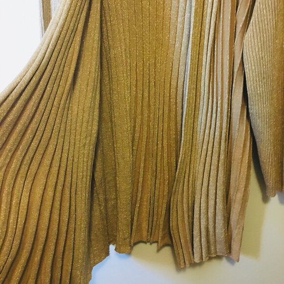 NWT Sparkly Ribbed Rayon Art Deco Cozily Decadent Open Cardigan - Picture 15 of 16